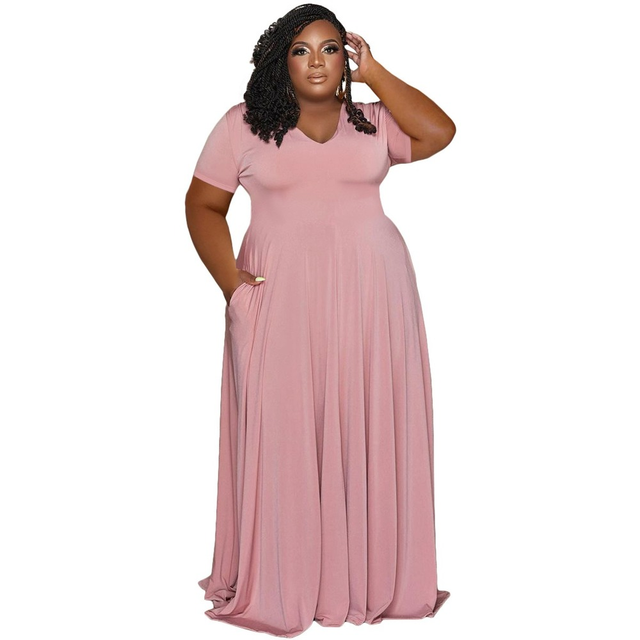 Aneika A-Line Long Plus Size Dress
