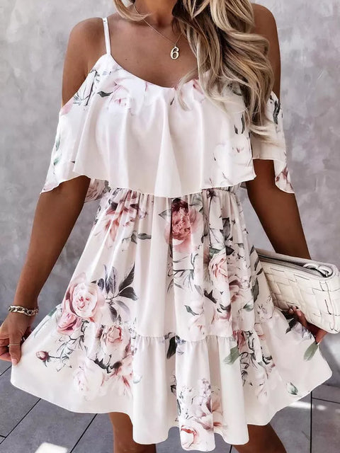 Amy Off Shoulder Floral Mini Dress