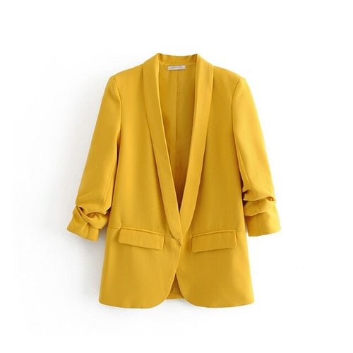 Emilia Notched Collar Blazer Coat