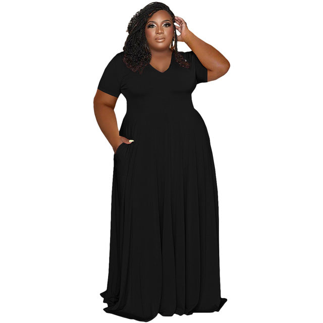 Aneika A-Line Long Plus Size Dress