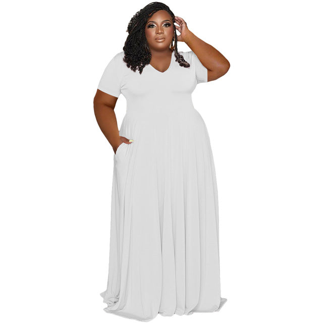 Aneika A-Line Long Plus Size Dress