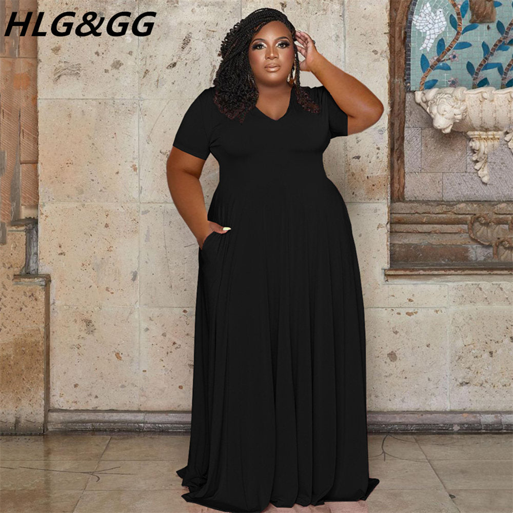 Aneika A-Line Long Plus Size Dress