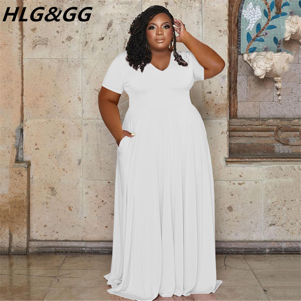 Aneika A-Line Long Plus Size Dress