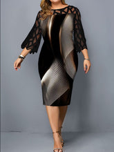 Load image into Gallery viewer, Beth Plus Size Elegant Print Pencil Dress
