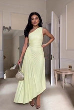 Load image into Gallery viewer, Hillary One Shoulder Pleated Maxi Dress
