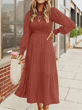 Load image into Gallery viewer, Midi Dress Long Sleeve Plain Charm
