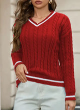 Load image into Gallery viewer, Twist Charm V-Neck Sweater
