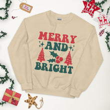 Load image into Gallery viewer, MERRY AND BRIGHT GRAPHIC SWEATSHIRT
