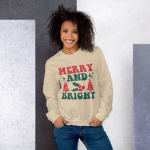 Load image into Gallery viewer, MERRY AND BRIGHT GRAPHIC SWEATSHIRT
