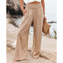 Load image into Gallery viewer, Cotton Linen Pockets Long Trousers

