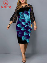 Load image into Gallery viewer, Beth Plus Size Elegant Print Pencil Dress
