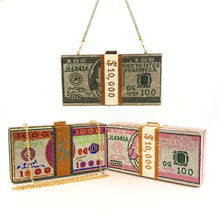 Load image into Gallery viewer, Money Clutch Bag with Removable Chain Strap
