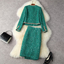 Load image into Gallery viewer, Runway Winter Tweed Dress Set
