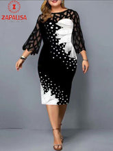 Load image into Gallery viewer, Beth Plus Size Elegant Print Pencil Dress
