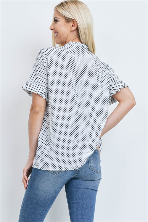 Ally Ivory With Dots Top