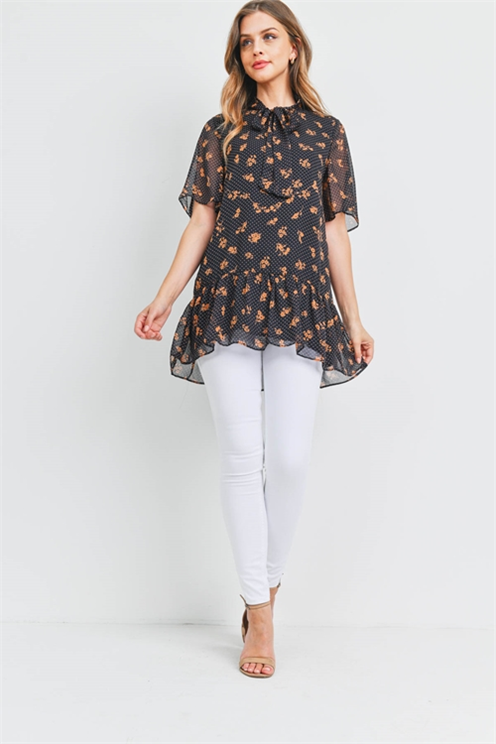 BETTY NAVY WITH FLOWER TOP