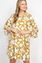 Load image into Gallery viewer, BRIA IVORY MUSTARD DRESS
