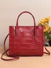 Load image into Gallery viewer, BRIANNA CROC EMBOSSED SATCHEL BAG
