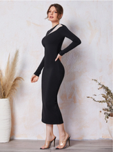 Load image into Gallery viewer, Clarisse Mesh Insert Bodycon Dress
