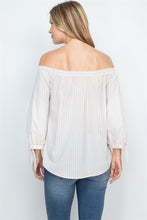 Load image into Gallery viewer, KATY TAUPE STRIPES TOP

