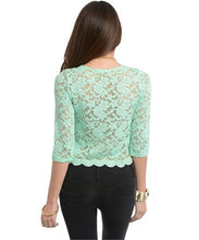 Load image into Gallery viewer, LACE MINT TOP
