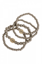 Load image into Gallery viewer, LOVE STACKABLE WOOD BEADED BRACELETS
